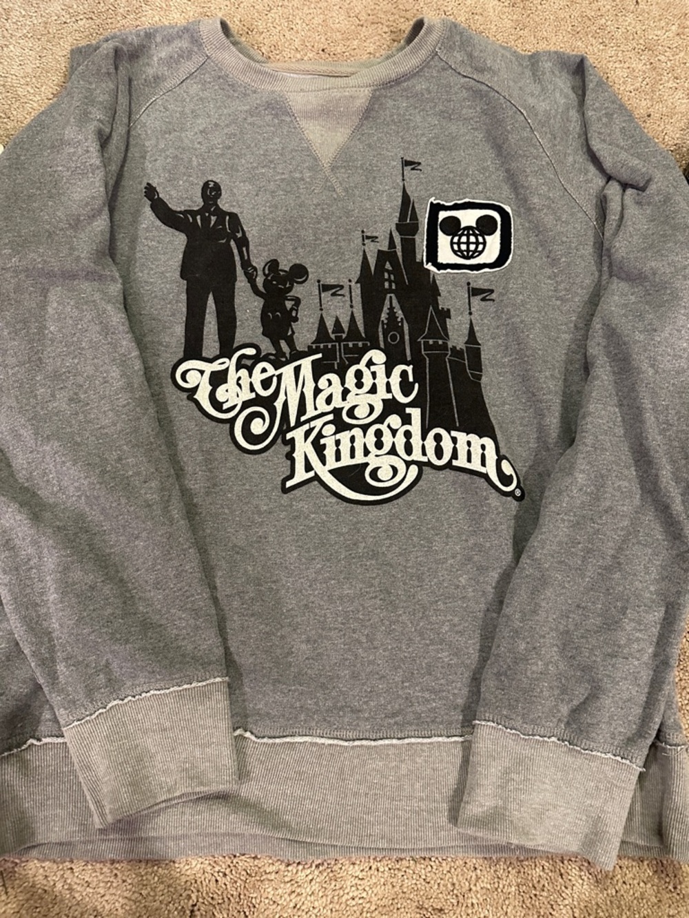 DISNEY  Magic Kingdom Grey Graphic Sweatshirt